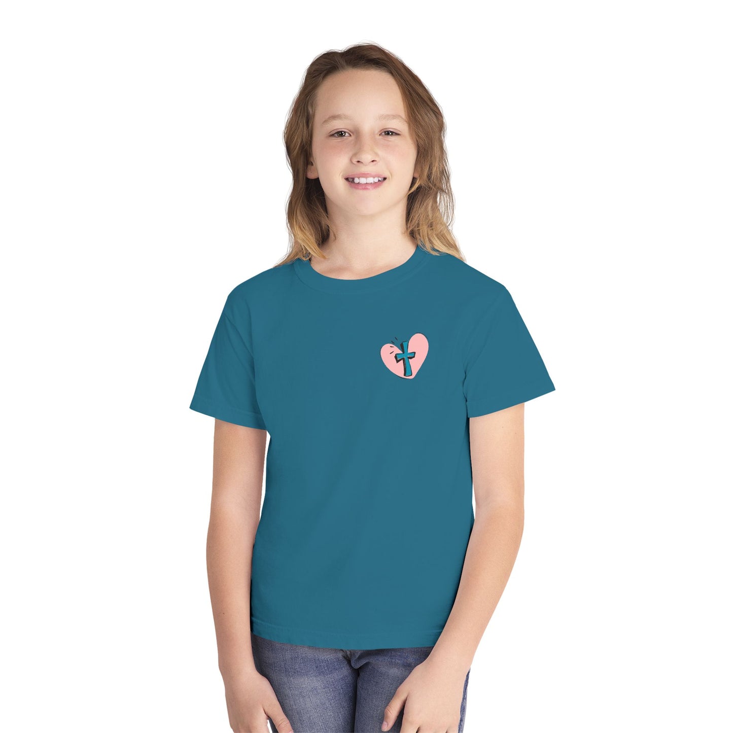 Jesus & Pickles Youth Midweight Tee, Fun Kids T-Shirt, Trendy Graphic Tee, Gift for Young Ones, Birthday, Holiday Apparel