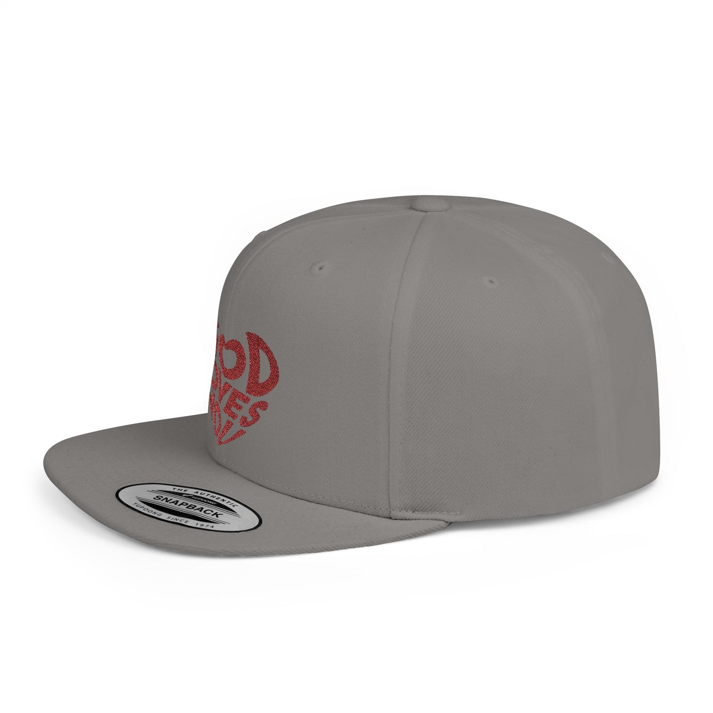God Loves You Flat Bill Snapback Cap, Faith-Based Hat, Casual Wear, Gift for Friends, Summer Accessory, Religious Statement