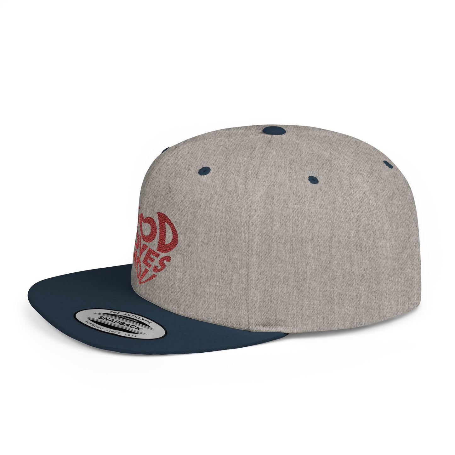 God Loves You Flat Bill Snapback Cap, Faith-Based Hat, Casual Wear, Gift for Friends, Summer Accessory, Religious Statement