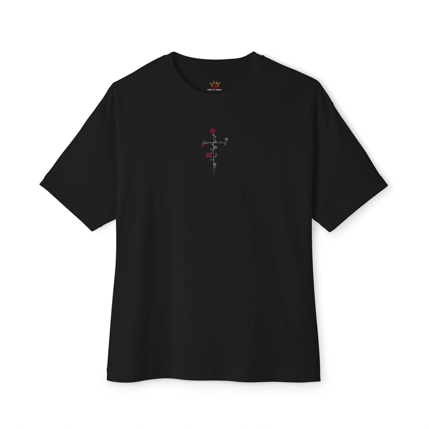 Romans 5:8 While we were yet sinners, Christ died for us Oversized Tee with Sacrificial Love Design | Casual Streetwear, Graphic Tee, Faith Apparel, Gift for Her, Christian Fashion