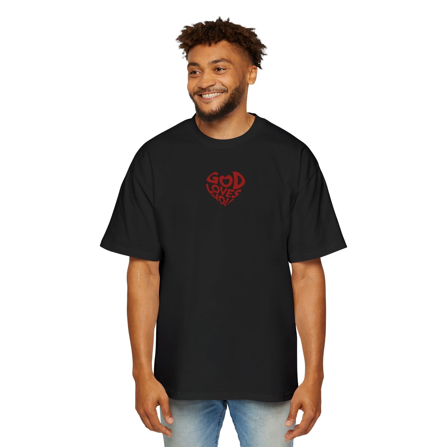 Men's Heavy Oversized Tee with Inspirational Design, Faith-Based Graphic Tee, Casual Unisex Shirt, Comfortable Everyday Wear, Gift for [...]
