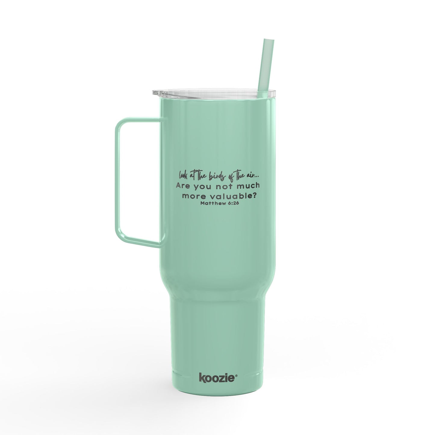 Matthew 6:26 Insulated Tumbler with Lid, 40oz (Engraving)