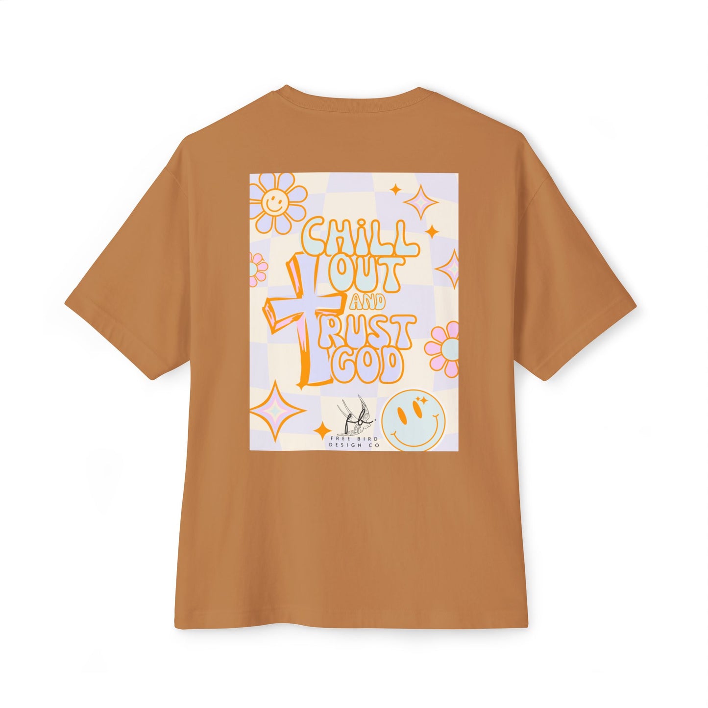 Chill Out and Trust God Boxy Tee, Relaxed Unisex T-Shirt, Cute Faith-Based Apparel, Pastel Graphic Tee for Everyday Wear, Spiritual [...]