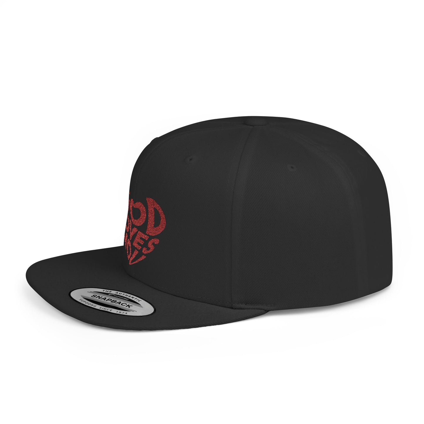 God Loves You Flat Bill Snapback Cap, Faith-Based Hat, Casual Wear, Gift for Friends, Summer Accessory, Religious Statement