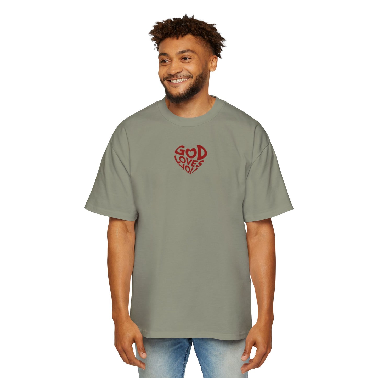 Men's Heavy Oversized Tee with Inspirational Design, Faith-Based Graphic Tee, Casual Unisex Shirt, Comfortable Everyday Wear, Gift for [...]