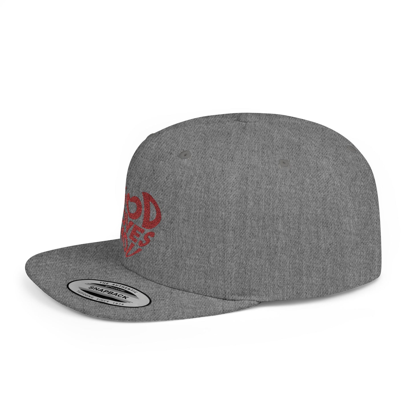 God Loves You Flat Bill Snapback Cap, Faith-Based Hat, Casual Wear, Gift for Friends, Summer Accessory, Religious Statement