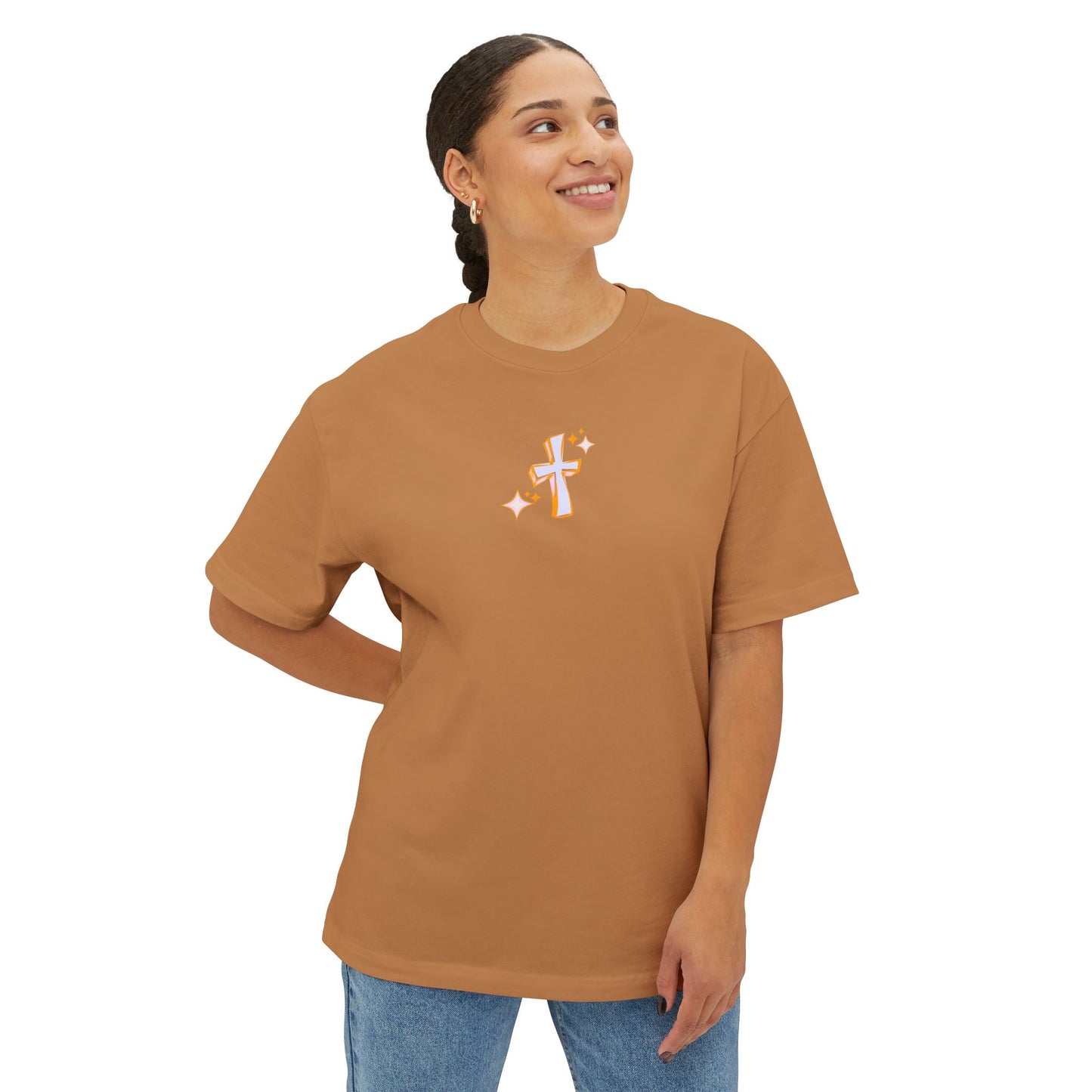 Chill Out and Trust God Boxy Tee, Relaxed Unisex T-Shirt, Cute Faith-Based Apparel, Pastel Graphic Tee for Everyday Wear, Spiritual [...]