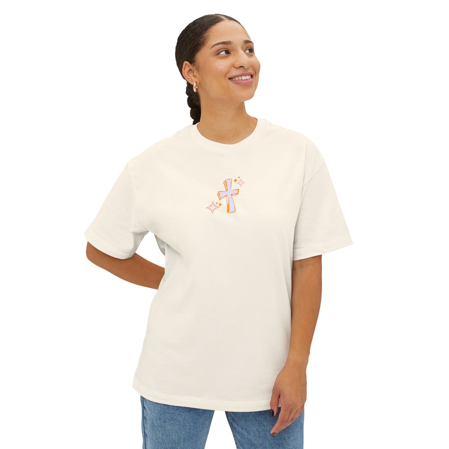 Chill Out and Trust God Boxy Tee, Relaxed Unisex T-Shirt, Cute Faith-Based Apparel, Pastel Graphic Tee for Everyday Wear, Spiritual [...]