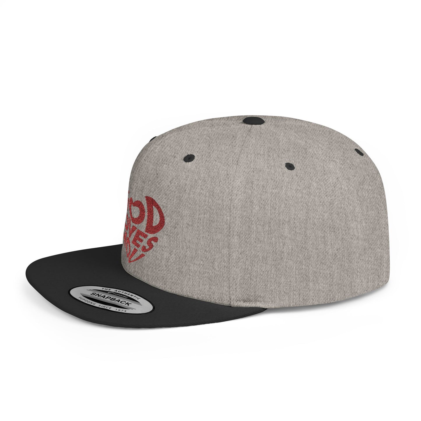 God Loves You Flat Bill Snapback Cap, Faith-Based Hat, Casual Wear, Gift for Friends, Summer Accessory, Religious Statement