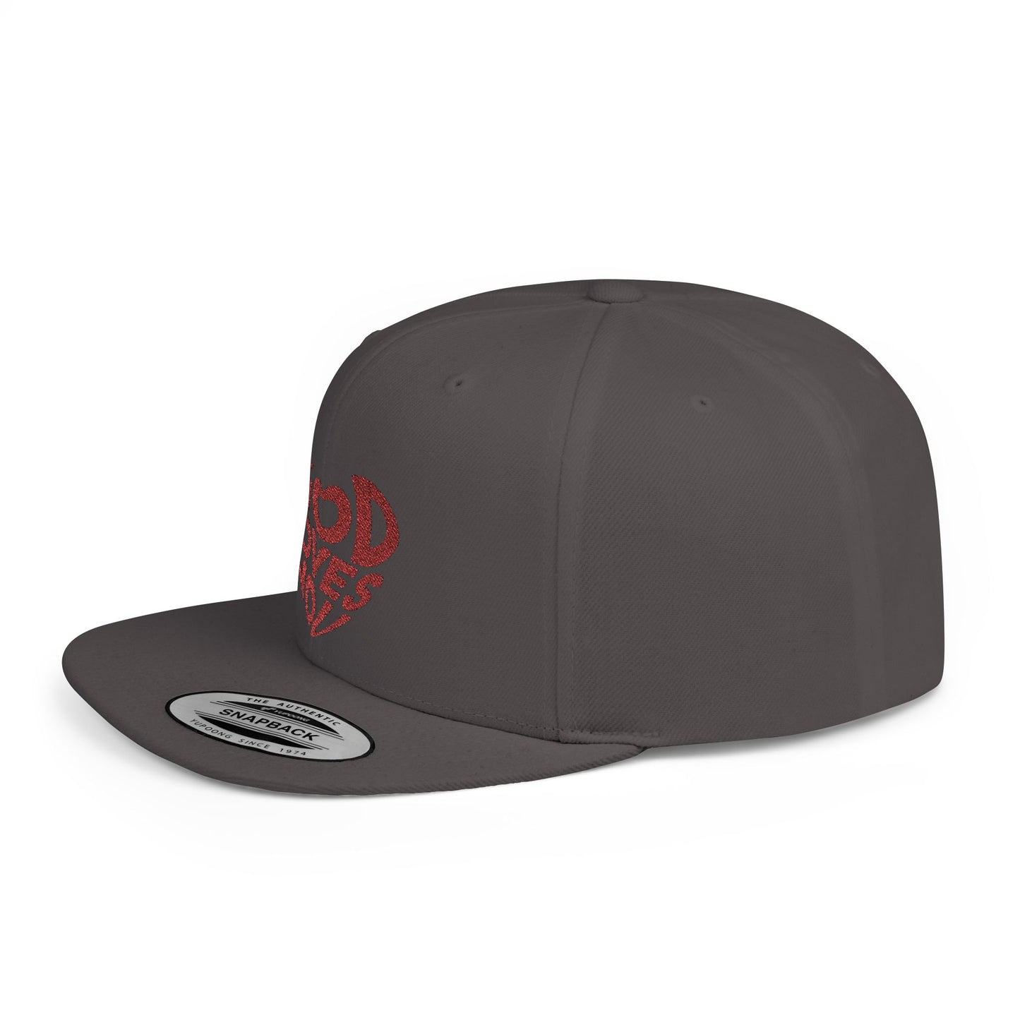 God Loves You Flat Bill Snapback Cap, Faith-Based Hat, Casual Wear, Gift for Friends, Summer Accessory, Religious Statement